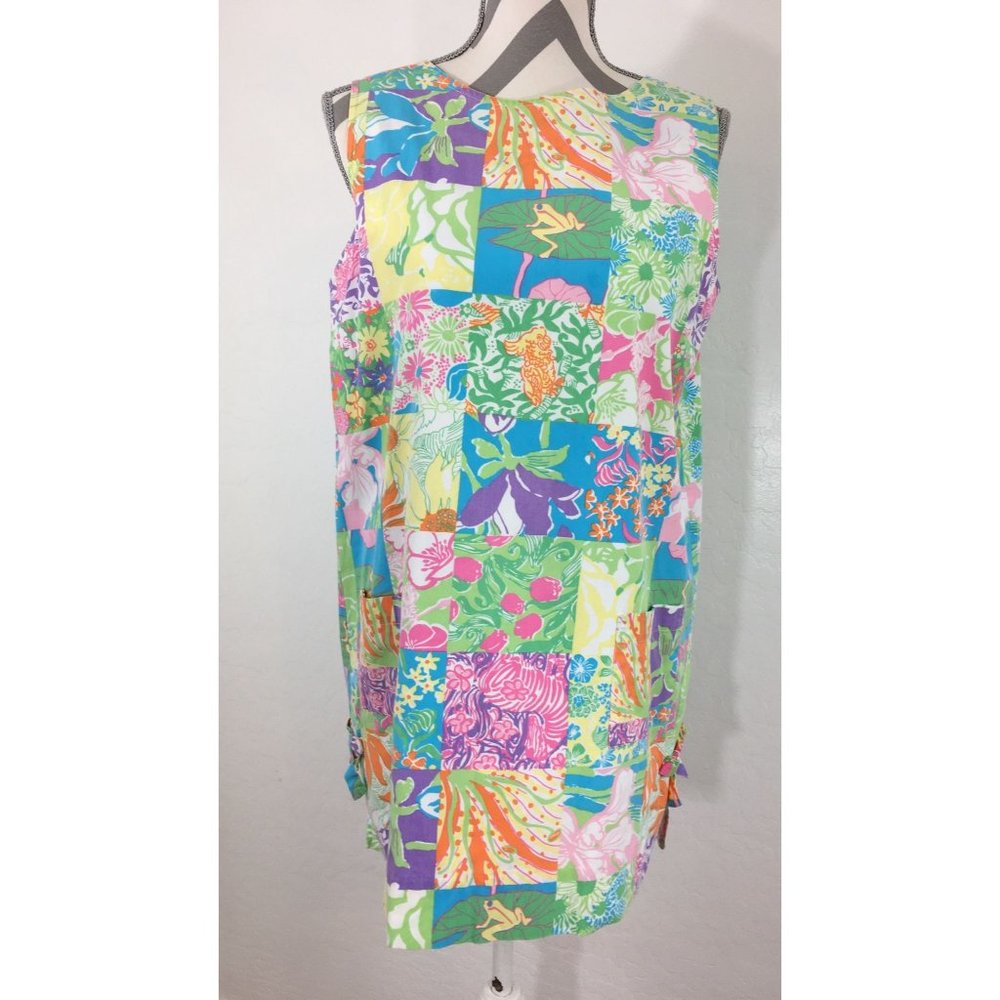 Lilly Pulitzer Multicolor Patchwork Floral Shift Dress